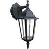 FAN EUROPE Lanterna a parete da esterno alluminio nero attacco e27 ip44 diffusore in vetro