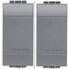 BTICINO Living light pezzi 2 tappo copriforo antracite 1 modulo l4950 falso polo