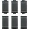 BTICINO Living light pezzi 6 interruttore antracite unipolare basculante l4001n