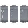 BTICINO Living light pezzi 3 interruttore bipolare antracite l4002n