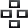 BTICINO Placca pezzi 4 living light tecnopolimero lna4803ar antracite