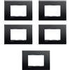 BTICINO Placca pezzi 5 living light tecnopolimero lna4803ar antracite