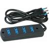 ECOVA Multipresa ecova 4 uscite bipasso 2p+ t, cavo 3g 1,0 mm lunghezza 1,5 mt nero