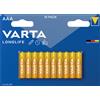 Varta batteria longlife ministilo aaa alcalina blister 10 pezzi