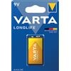 Varta batteria longlife transistor pp3 alcalina blister 1 pezzo