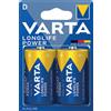 Varta batteria longlife power torcia d alcalina blister 2 pezzi