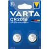 Varta batteria coin cr2016 litio blister 2 pezzi