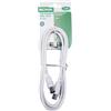 ECOVA Cavo antenna tv bianco ecova spina e presa 1,5 mt