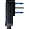 ECOVA Spina elettrica nera salvaspazio attacco piccolo 10 ampere ecova
