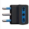 ECOVA Adattatore triplo attacco grande nero 16 ampere ecova