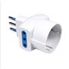 ECOVA Adattatore triplo attacco piccolo bianco schuko 10 ampere ecova