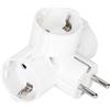 ECOVA Adattatore triplo schuko bianco 16 ampere ecova