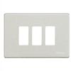 BTICINO Placca alluminio 3 posti scatola rettangolare serie bticino magic 503/3/x