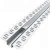 Optonica 5162 profilo alluminio 2m per striscia led grigio con cover bianca
