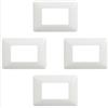Bticino matix placca 3 posti tecnopolimero bianco am4803bbn pezzi 4