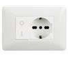 BTICINO Kit base punto presa schuko interruttore bipolare bticino matix bianco pezzi 4