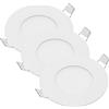 OPTONICA Pannello led incasso 8 cm 3watt slim tondo alimentatore incluso 4500k pezzi 3