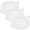 OPTONICA Pannello led incasso 110 cm 6watt slim tondo alimentatore incluso 6000k pezzi 3