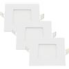 OPTONICA Pannello led incasso 7.5cm 3watt slim quadro alimentatore incluso 6000k pezzi 3