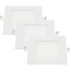 OPTONICA Pannello led incasso 11cm 6w slim quadro alimentatore incluso 4500k pezzi 3