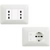BTICINO Kit presa bivalente schuko interruttore 0/1 doppia presa bipasso bticino matix