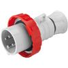 GEWISS Spina mobile diritta industriale rossa 3p+t 16a trifase 380v ip67 gw60030h