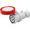 GEWISS Presa mobile diritta industriale rossa 3p+t 16a trifase 380v ip67 gw62030h