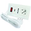 ECOVA Multipresa da tavolo colore bianco ecova 2 posti 10/16 a con porta usb