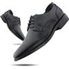 Hitmars Scarpe Stringate Uomo Derby Scarpe Eleganti Pelle Oxford Brogue Cerimonia Formale Dress Shoes Casual Oxford Comode 3-Nero 41
