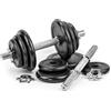 G5 HT SPORT Set Manubri + Dischi Ghisa Ø25 mm [11,21,35 Kg] | Pesi Regolabili con Chiusure Vite e Molla | Kit per Allenamento Casa e Palestra | Fitness e Bodybuilding (10 KG, CHIUSURA A MOLLE)