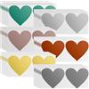 KLEHOPE 60 Pezzi Gratta e Vinci, KLEHOPE Gratta e Vinci Matrimonio, 8x7 cm Cuori Adesivi, Gratta e Vinci Personalizzato, per Sorprese, Buoni Sconto, Partecipazioni di Nozze (6 Colori)