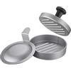 Westmark 62322260 - Macchina per hamburger con sollevatore, riempibile grazie alla curvatura del fondo nel sollevatore, in alluminio/plastica, colore: Argento/Nero