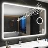 STARLEAD Specchio-Bagno-con-Luce e Ingrandimento 5X, 70x100cm Specchiera-Bagno-LED con Bluetooth, Antifog, Dimmerabile, 3 Colori Luce, Memoria, Vetro Temperato HD, Impermeabile IP44