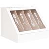 DRULINE Cassetta Posate con Coperchio Cucina 4 Ventaglio Scatola Salvaspazio, Posate, Besteckkiste, Portaposate, Stand di Besteckbehälter, Portaposate per Cucina, Legno Cucchiaio, Coltelli E Forchette