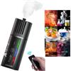 LENSGO Smoke K macchina per nebbia 30 W con telecomando, macchina per nebbia portatile per fotografia, discoteca, matrimonio, festa, DJ, Halloween (nero)
