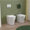DEGHI Sanitari filomuro con copriwc softclose con sgancio rapido - Clessidra