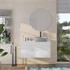 DEGHI Mobile bagno portalavabo sospeso 100 cm bianco opaco con specchio - Damon