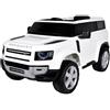Colibrì Macchina Elettrica per Bambini Auto Land Rover Defender Bianco:con Apertura Portiere e Bagagliaio, Lettore Multifunzione, Sospensione Ruote Anteriori e Posteriori, Cintura di Sicurezza, Bande in Gomma sulle Ruote, Batteria 12V 4.5Ah, Telecomando …