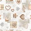 Douceur d'Intérieur Rotolo di sotto-tovaglia in PVC (1,4 m x 20 m) con stampa d'amore naturale