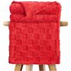 GC GAVENO CAVAILIA Coperta in Pile Soffice per Letto e Divano, Confortevole, Termica, Calda e Accogliente, Elegante Coperta in Jacquard (130 x 180 cm), Rosso