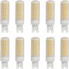 WULUN G9 LED lampadine 7W, G9 LED lampadina bianco caldo 2700K, equivalente a lampadine alogene 70W, non dimmerabili, senza sfarfallio, 700LM, AC220-240V, 10 confezioni