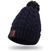 August EPA30 - Bluetooth cap - Berretto Invernale con Sistema di Cuffie Stereo Bluetooth Microfono Vivavoce e Batteria Ricaricabile - Compatibile con iPhone iPad Computer Tablet Smartphone - Blu