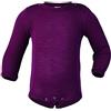 Engel, Baby - body woll body a maniche lunghe, con bottoni sulla spalla - lana Seta orchidea 86/92