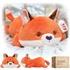 Mewaii Peluche Cuscino Kawaii Stitch Peluche Volpe Arancione Giocattolo Abbraccio Animali di Peluche Natale Compleanno Regalo per Ragazze 33CM