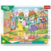 Trefl - The Treflik Family, Una Giornata in Famiglia - Puzzle con Cornice per i Piccoli, 25 Pezzi Grandi, Cornice e Supporto Rigido, con i Personaggi delle Fiabe, per Bambini dai 4 anni