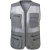 Yukirtiq Gilet da Pesca da Uomo Leggero Multitasche Gilet per Caccia Trekking Smanicato ad Asciugatura Rapida Giubbino Senza Manica da Lavoro, Grigio scuro, S