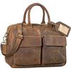 STILORD 'Carlo' Borsa da Ufficio in vera pelle Portadocumenti vintage Valigetta 24 ore ventiquattrore Borsa lavoro Cuoio Uomo Donna, Colore:colorado - marrone