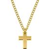 s.Oliver Collana da Uomo in Acciaio Inossidabile, 50 cm, oro, croce, fornita in confezione regalo per gioielli 2036868