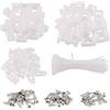 Glarks Set di 360 fascette bianche con base per fascette e fascette con viti di montaggio, 120 supporti per cavi da 3 mm, 4 mm, 6 mm e 120 fascette autobloccanti da 15 cm con 120 viti a testa