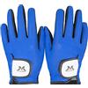 MAZEL Guanti da golf per bambini per ragazzi e ragazze, mano destra e sinistra (1 paio), guanti da golf in microfibra traspirante, taglia S, M, L, XL (blu, un paio, M)